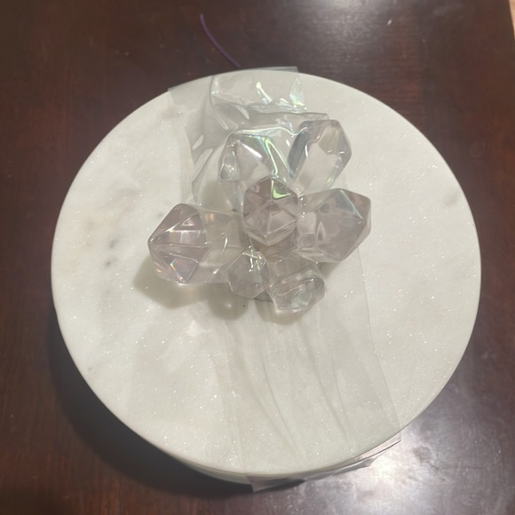 NWT at hiome Laila Ali Marbled Round Box with Crystal, 6 - Picture 4 of 6